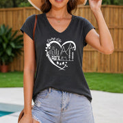 Camp Life Tank Cozy Sleeveless with Heartfelt Camping Women's Color Cotton Tank Top in Gray