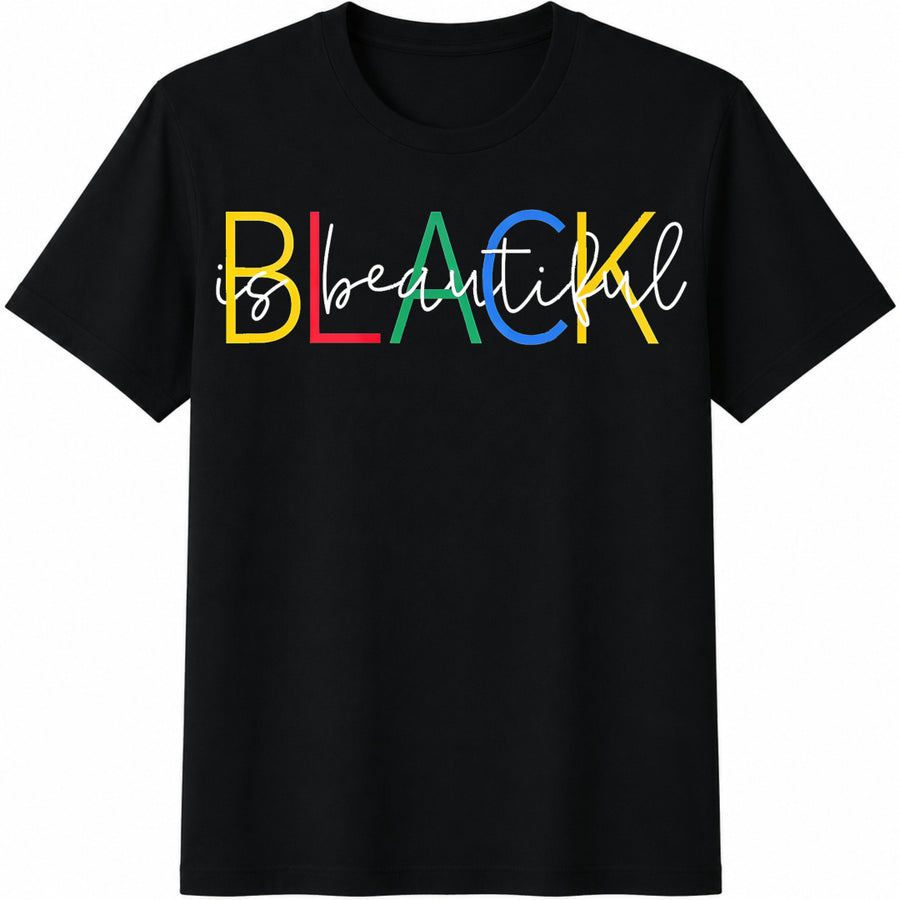 Black Is Beautiful Cotton T-Shirt in Black