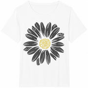 White Daisy Cotton T-Shirt in White