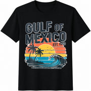 Gulf of Mexico No Kings Cotton T-Shirt in Black