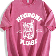 1 Pcs Heavy Adorable Vintage Washed T-Shirt in Red