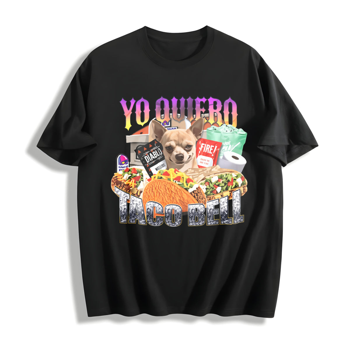 Yo Quiero Taco Bell Cotton T-Shirt in Black