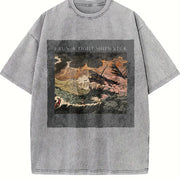 I Run a Tight Shipwreck Vintage Washed T-Shirt in Gray
