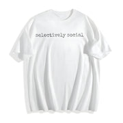 Selectively Social Cotton T-Shirt in White