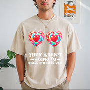 They Aren't Going to Suck Themselves Inappropriate Vintage Washed T-Shirt in Beige