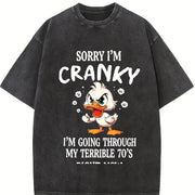 Easter 70s Duck Couple Shop Vintage Washed T-Shirt in Black