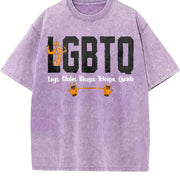 Legs Glutes Vintage Washed T-Shirt in Purple