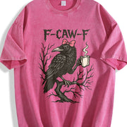 Crow F-caw-f Vintage Washed T-Shirt in Red