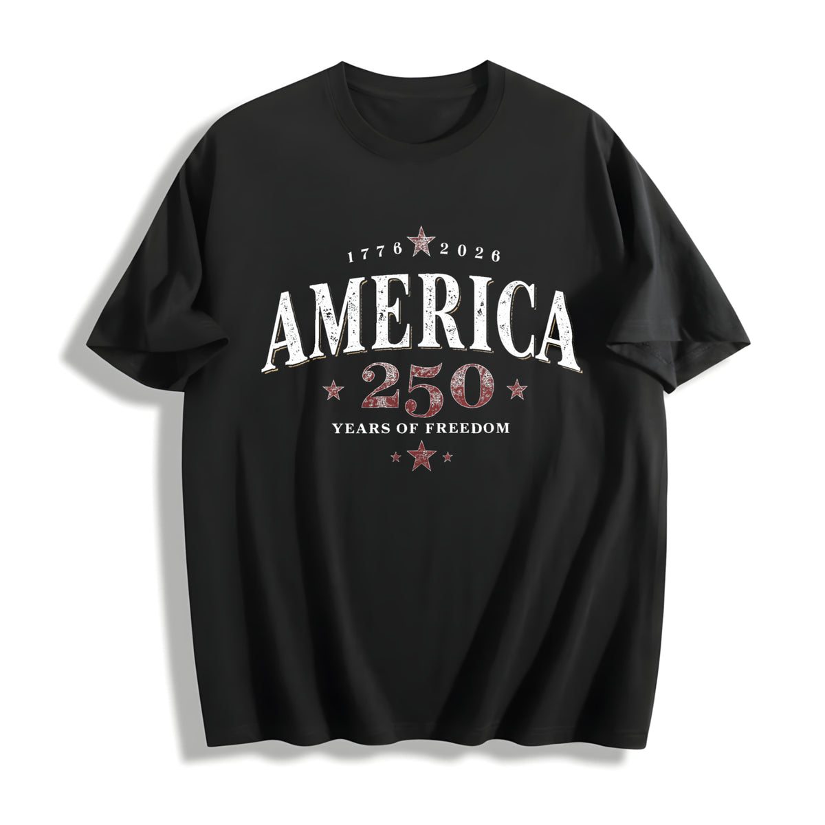 250 Years of Freedom Cotton T-Shirt in Black
