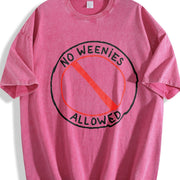 No Weenies Allowed Vintage Washed T-Shirt in Red