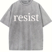 Resist Vintage Washed T-Shirt in Gray