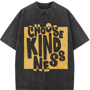 Choose Kindness Retro Kindness Spread Kindness vintage washed oversized T-shirt in Black