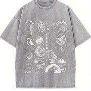 Stevie Nicks Tracklist Vintage Washed T-Shirt in Gray