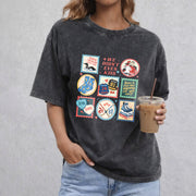 Heated Rivalry Connor & Ilya vintage washed oversized T-shirt in Black
