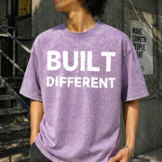 Built Different Vintage Washed T-Shirt in Purple