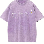 Violent Little Thing Basgiath War College Fourth Wing vintage washed oversized T-shirt in Purple