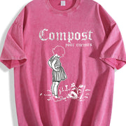 Compost Your Enemies Vintage Washed T-Shirt in Red