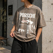 911 GT3RS Vintage Washed T-Shirt in Brown