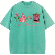 Retro Wildest Dreams Vintage Washed T-Shirt in Blue