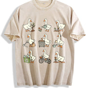 Earth Day Goose Earth Day Vintage Washed T-Shirt in Beige