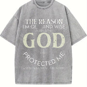 1 Pcs Heavy Adorable Vintage Washed T-Shirt in Gray