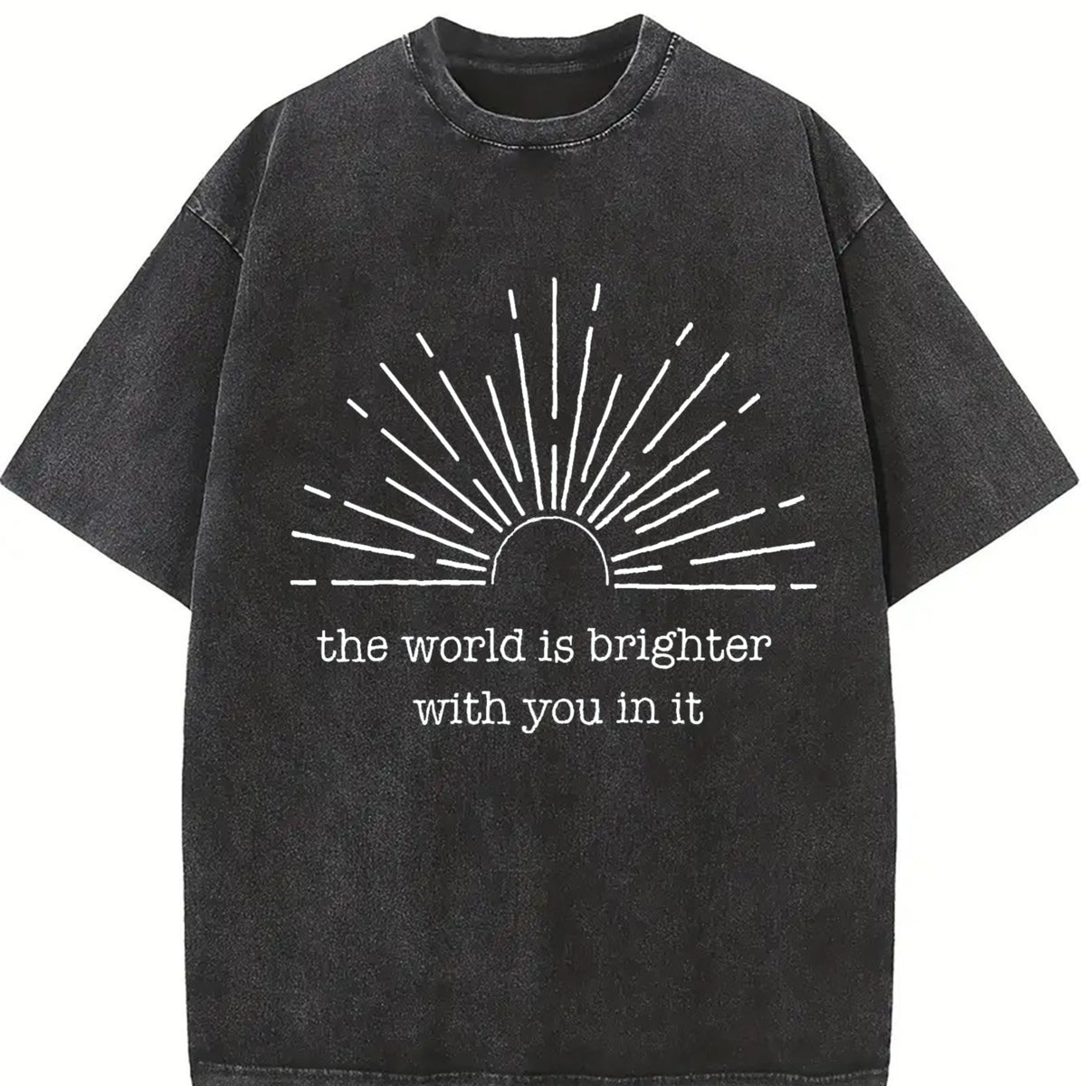 Mental Health Positive Affirmations Vintage Washed T-Shirt in Black