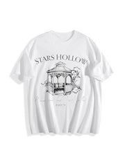 Stars Hollow Nostalgia Cotton T-Shirt in White