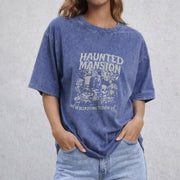 Haunted Mansion vintage washed oversized T-shirt in Blue