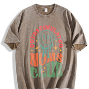 Overstimulated Moms Club Vintage Washed T-Shirt in Brown