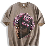 BIG WORM vintage washed oversized T-shirt in Brown
