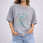 Velaris The Night Court Acotar vintage washed oversized T-shirt in Gray