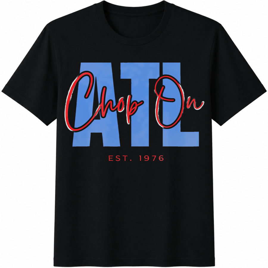 ATL Chop On 1976 Cotton T-Shirt in Black