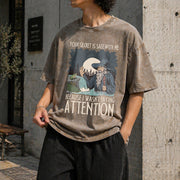 Your Secret Is Safe with Me Vintage Washed T-Shirt in Brown