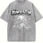Darkstar Skull Rebellion Tank Vintage Washed T-Shirt in Gray