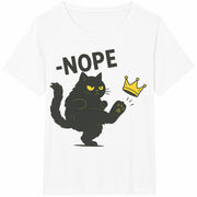 No Kings in USA Anti Trump Cat Cotton T-Shirt in White