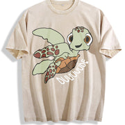Squirt Tahirt Finding Nemo Vintage Washed T-Shirt in Beige