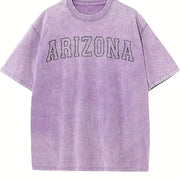 Arizona Desert Travel Vintage Washed T-Shirt in Purple