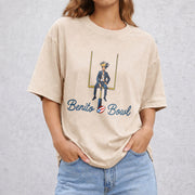 Bad Bunnie Benito Bowl vintage washed oversized T-shirt in Beige