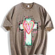 God Is Good All the Time Vintage Washed T-Shirt in Brown
