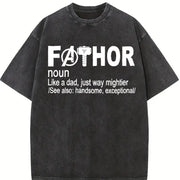 Fathor Fathers Day Vintage Washed T-Shirt in Black