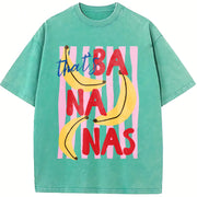 That’s Bananas Fruit Food Pun Retro Banana Vintage Washed T-Shirt in Blue