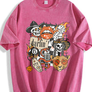 Cowgirl Western Trendy vintage washed oversized T-shirt in Red