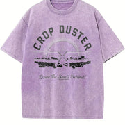 Crop Duster Leave the Smell Behind Vintage Washed T-Shirt in Purple