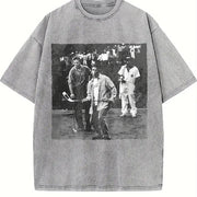 Adam Sandler Golf Scene Collage vintage washed oversized T-shirt in Gray