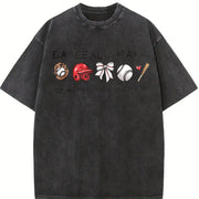 Baseball Mama for Game Day Vintage Washed T-Shirt in Black
