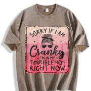 Relaxing and Sorry If IM a Bit Impatient IM Going Through Vintage Washed T-Shirt in Brown
