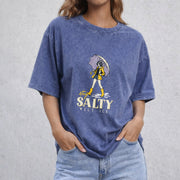 Stay Salty Melt ICE vintage washed oversized T-shirt in Blue