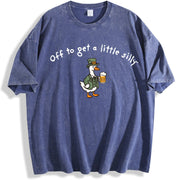 Off to get a little silly Shamrock – St. Patrick’s Day vintage washed oversized T-shirt in Blue
