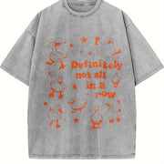 Ducks Not in a Row Vintage Washed T-Shirt in Gray