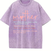 For All Seasons for New Moms and Mothers Vintage Washed T-Shirt in Purple